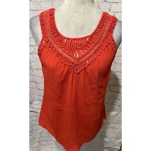 Pomelo Stitch Fix Lattice Crochet Sleeveless Tank Top Boho Size Large